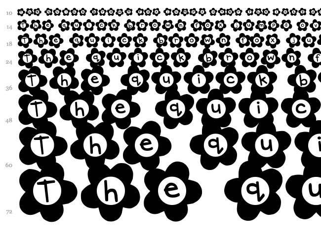 DJB Flower Power font waterfall